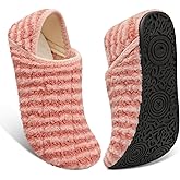 Fires Womens Mens Slippers with Rubber Sole Soft-Lightweight House Slipper Socks Around House Shoes Non Slip Indoor/Outdoor