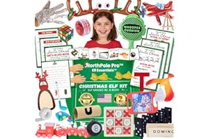 XOXO PARENTS NorthPole Pro™ Elf Kit 2025 – 25 Days of Christmas Elf Accessories, Props & Activities – Magic Elf Must-Haves™ & Elf Magic in a Box™ – Magic Gloves, Elf Notes, Crafts, Pranks, Games, Toys & More