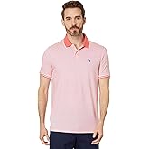 U.S. Polo ASSN. Mens All Over Print Jersey Textured Collar Short Sleeve Polo Shirt