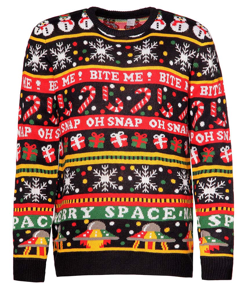 Arvilhill Mens Xmas Ugly Funny Pullover Sweater Long Sleeve Winter Knit Jumper Xmas Gift L - Image 4