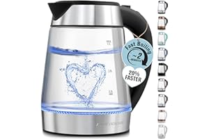 Zulay Kitchen Fast-Boiling Electric Kettle - 1.7L Hot Water Kettle 1500W With Auto Shut-Off - Water Boiler For Coffee & Tea - Boil-Dry Protection, Cool-Touch Handle, 360° Base - Black