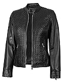 Blingsoul Real Leather Cafe Racer Jacket Women