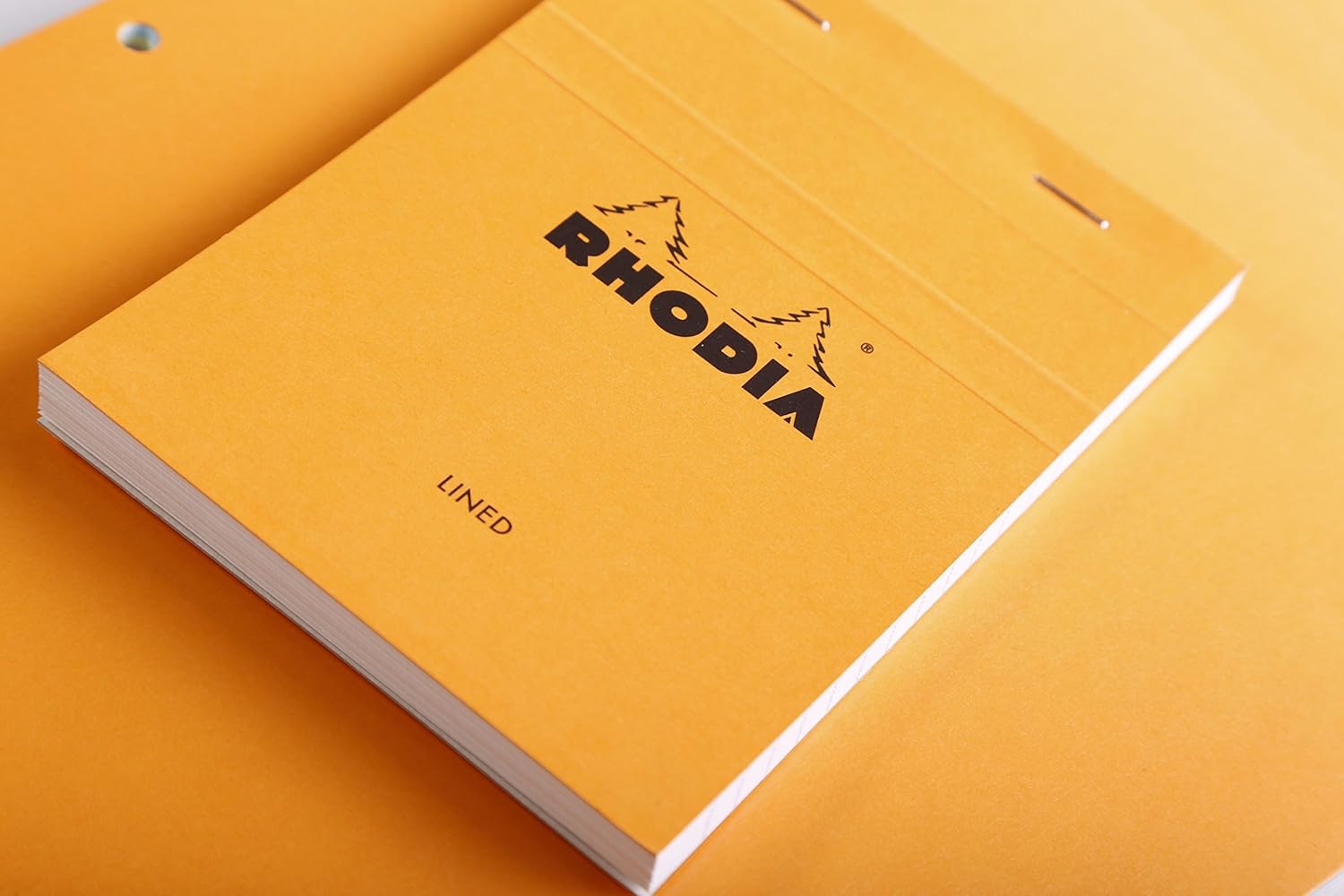 RHODIA 13600C, Stapled Notepad N°13 Orange, A6, Lined, 80 Detachable Sheets, White Clairefontaine Paper 80 g/m, Soft - Image 5