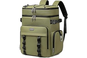 Weitars Insulated Cooler Backpack,Double Deck Waterproof Soft Cooler Bag,Backpack Coolers Leak Proof Lunch Backpack for Men W