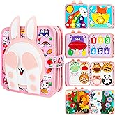 Montessori Busy Book for Toddlers 1-3 Year Old,Preschool Busy Book,Toddler Activity Book with Learning Toys,Birthday Gift for 1 Year Old Boy and Girl