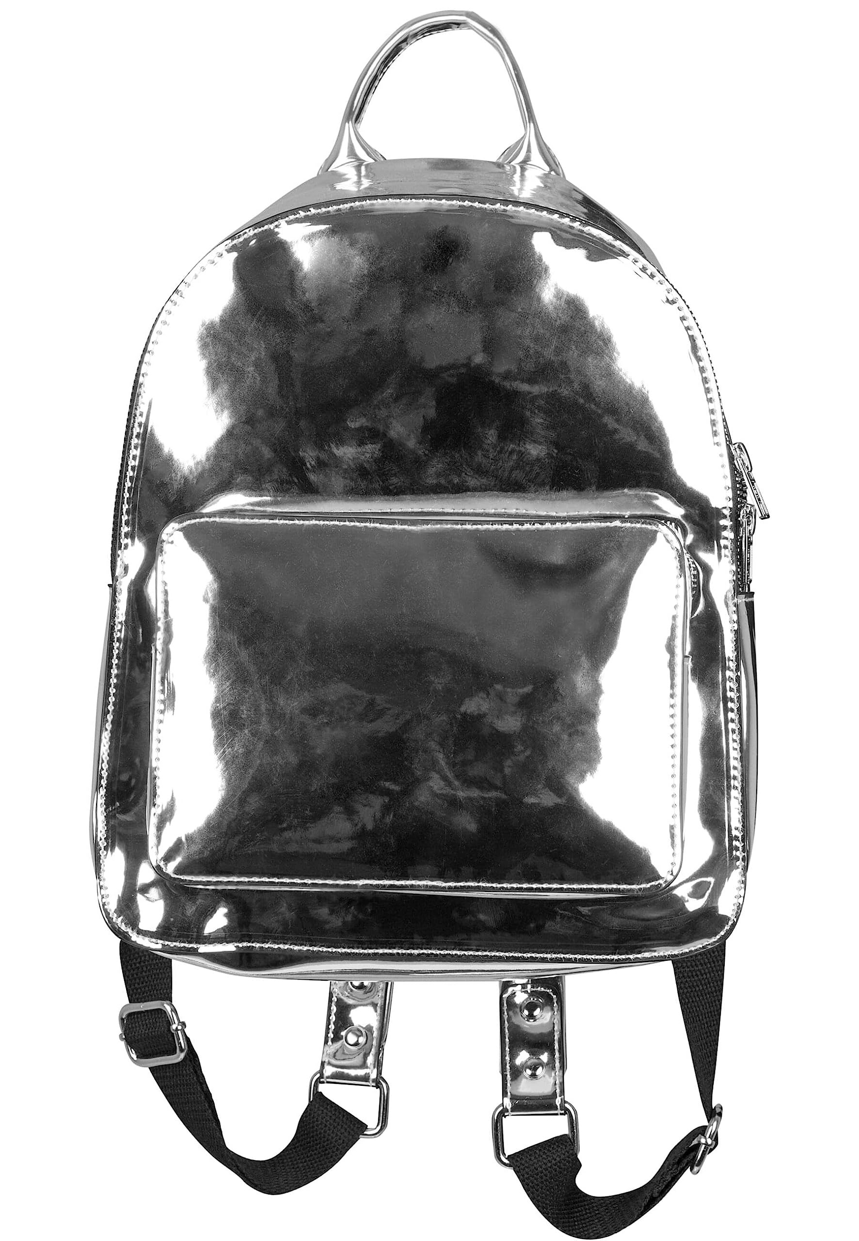 Urban Classics Midi Metallic Backpack 28 cm, silver, 28 cm, Casual Daypack