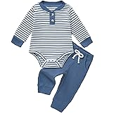 QUEKRE Baby Boy Clothes Ribbed Knitted Long Sleeve Romper Solid Pants Fall Winter Outfit Set