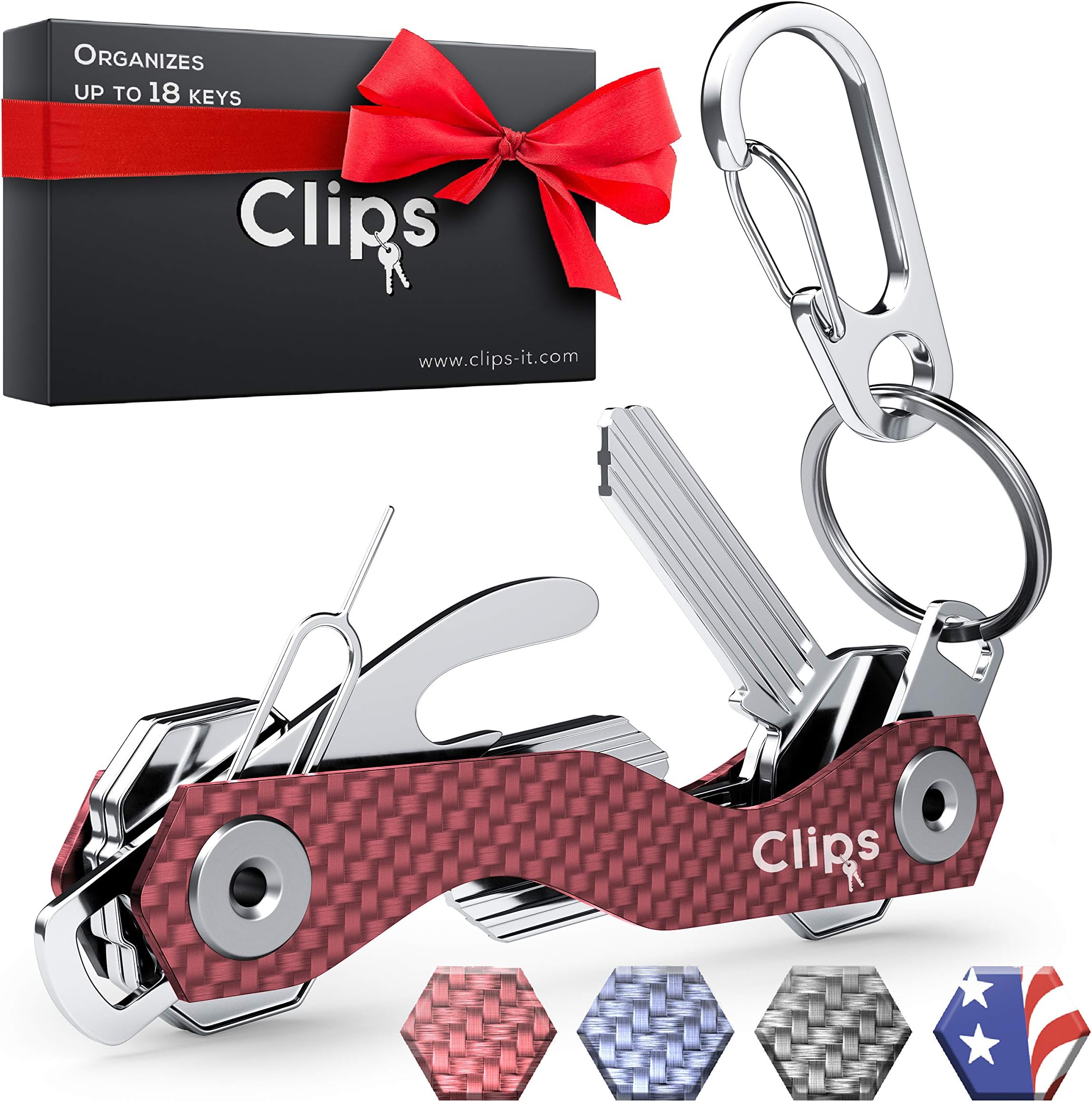 Red Clips Key Organizer