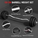 Yaheetech Barbell Weight Set 30KG Adjustable Dumbbell Weight Bar Home Gym view 3