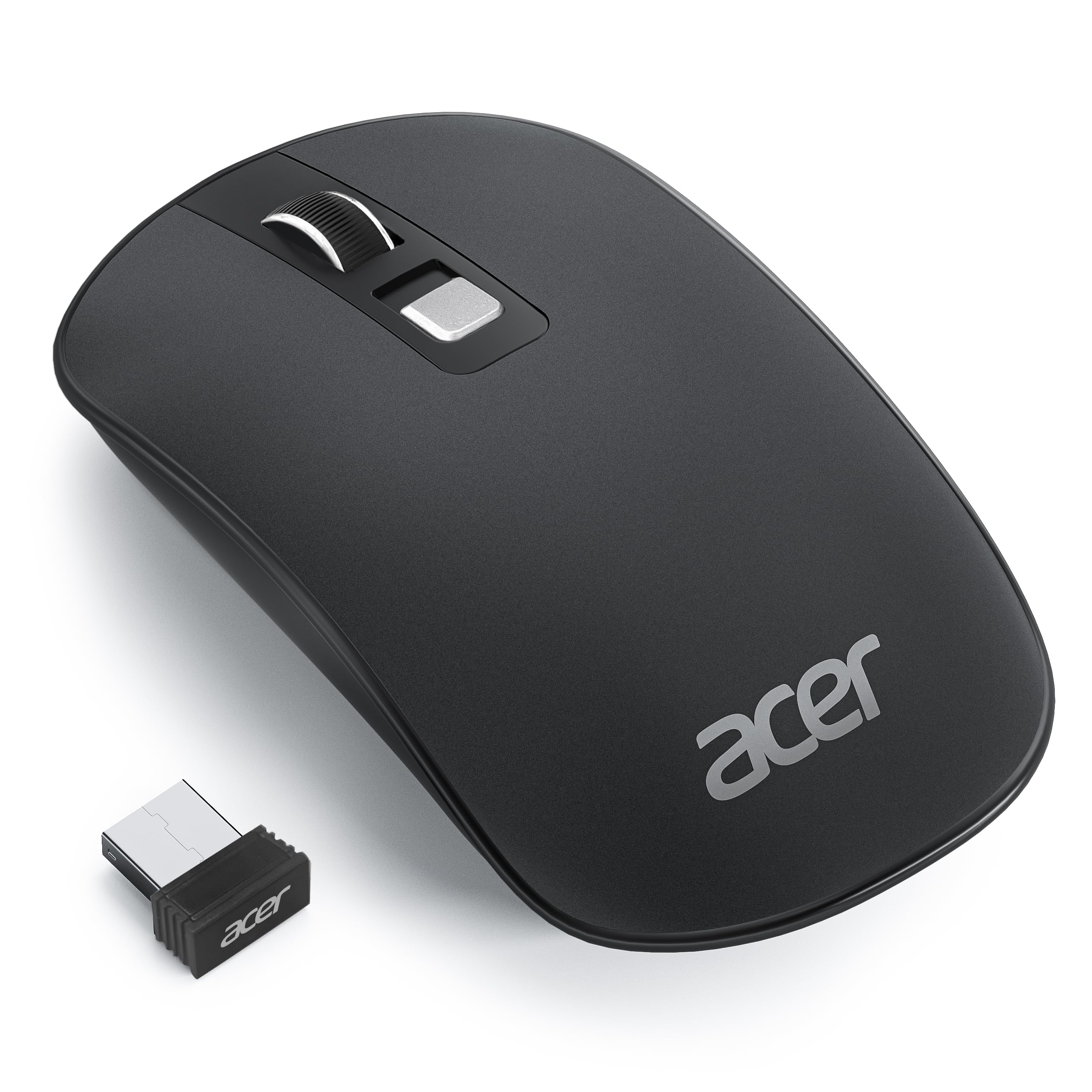 Photo 1 of acer Computer Mouse Wireless, 2.4G Slim USB Wireless Mice with USB Receiver, 800/1200/1600 Adjustable DPI Optical Laptop Mouse with 4 Buttons, Portable for Laptop, Desktop, PC