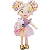 June Garden 15" Zoey Plush Doll with Unicorn Companion | Unicorn companion, themed outfit and embroidered details inspire friendship stories and on-the-go play for ages 12 months+