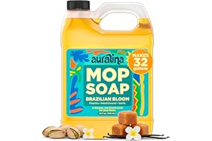 Auralina Luxury Mop Soap for Floor Cleaning - Highly Scented Brazilian Waves Concentrated Formula - Best Smelling Floor Cleaner for Mopping Tile, Wood & Laminate - R&W - No Residue, Pet Safe (32oz)