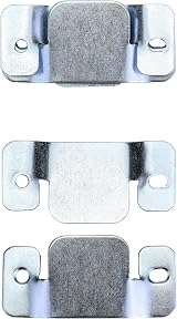 QWORK 4 Pcs Sofa Connectors Flush Mount Brackets Galvanized Iron Couch Corner view 2
