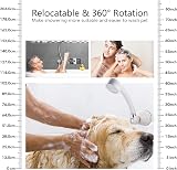 sunivaca Shower Head Holder Suction Cup 360 Rotation Adjustable Wall Mount No view 4