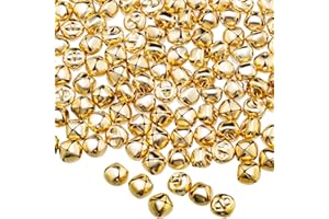 Zhanmai 300 Pieces Jingle Bells Bulk for Craft, DIY Christmas Bells for Decoration, Home Decoration(Gold, 0.5 Inch)