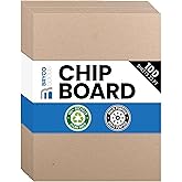 Bryco Goods 8.5" x 11" Chipboard Sheets (Pack of 100) 22 Point Chipboard - Made With 100% Recycled Material - Ideal For Frami