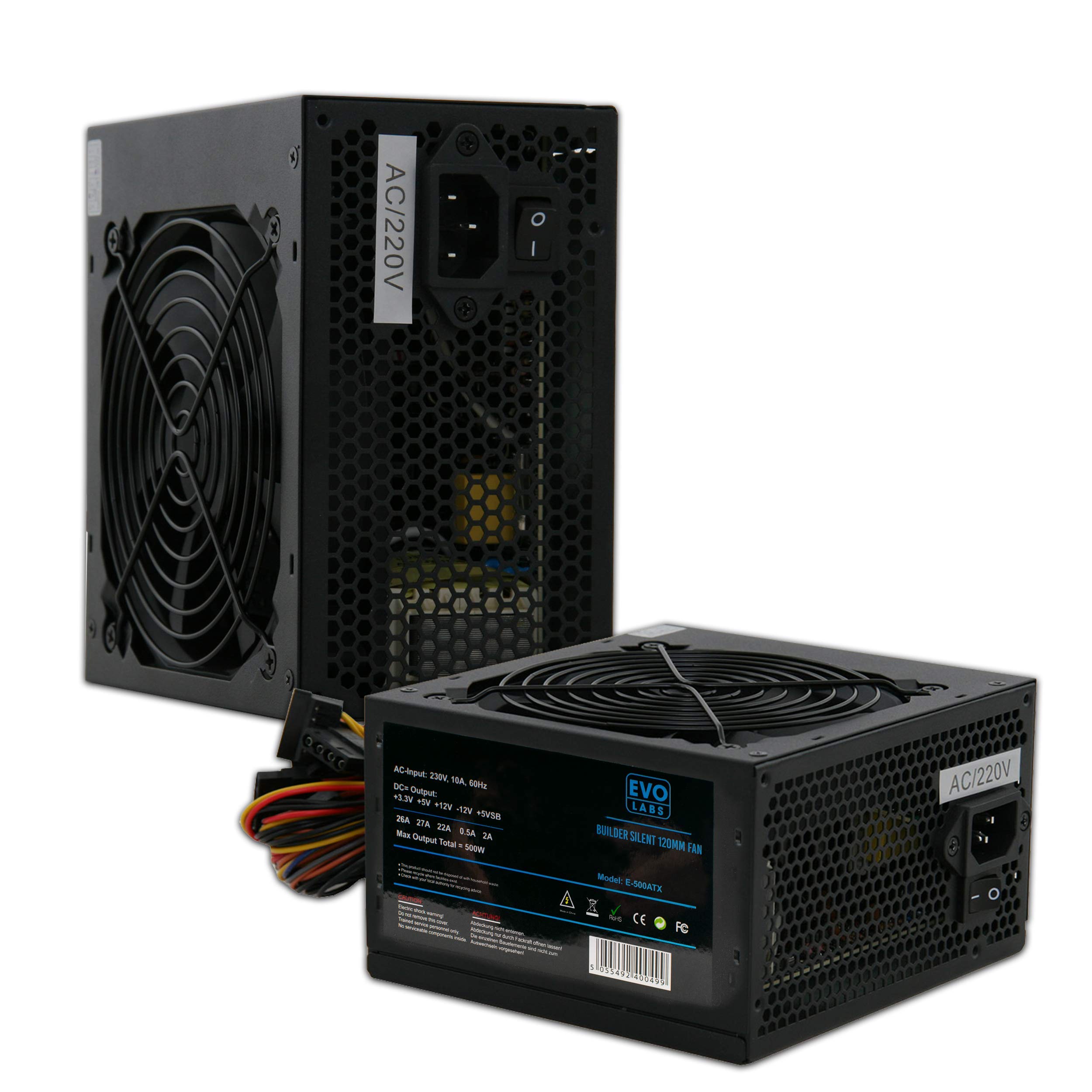 Switching Power Supply Builder PSU 500W ATX with 12cm Silent Fan/for PC Computer/iCHOOSE