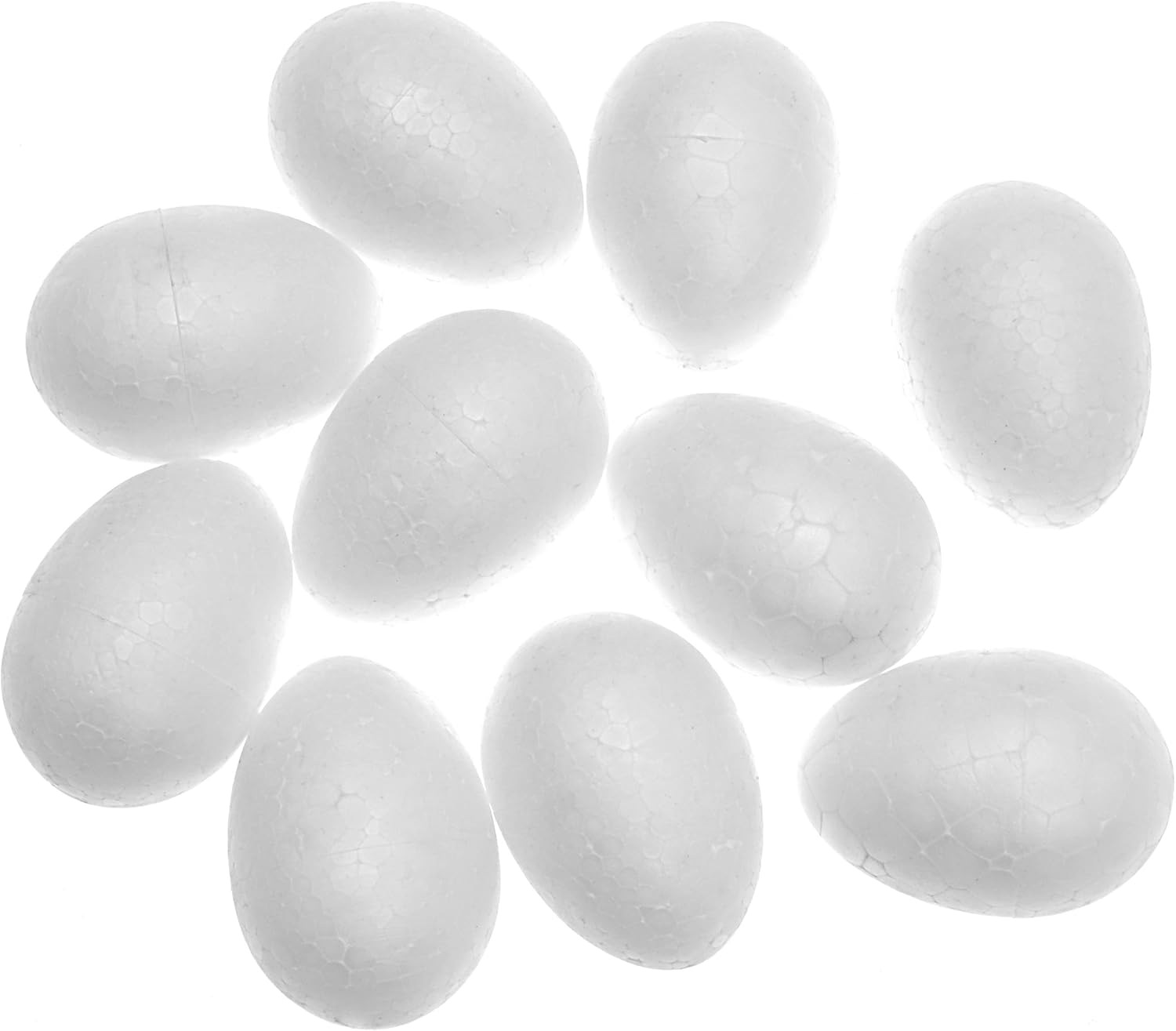 CI 55 mm Polystyrene Egg Shapes, Pack of 10, White Amazon.co.uk