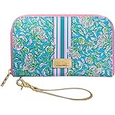 Lilly Pulitzer Travel Wallet Passport Holder, Vegan Leather Wristlet Wallet for Women, Travel Document Organizer, Chick Magnet