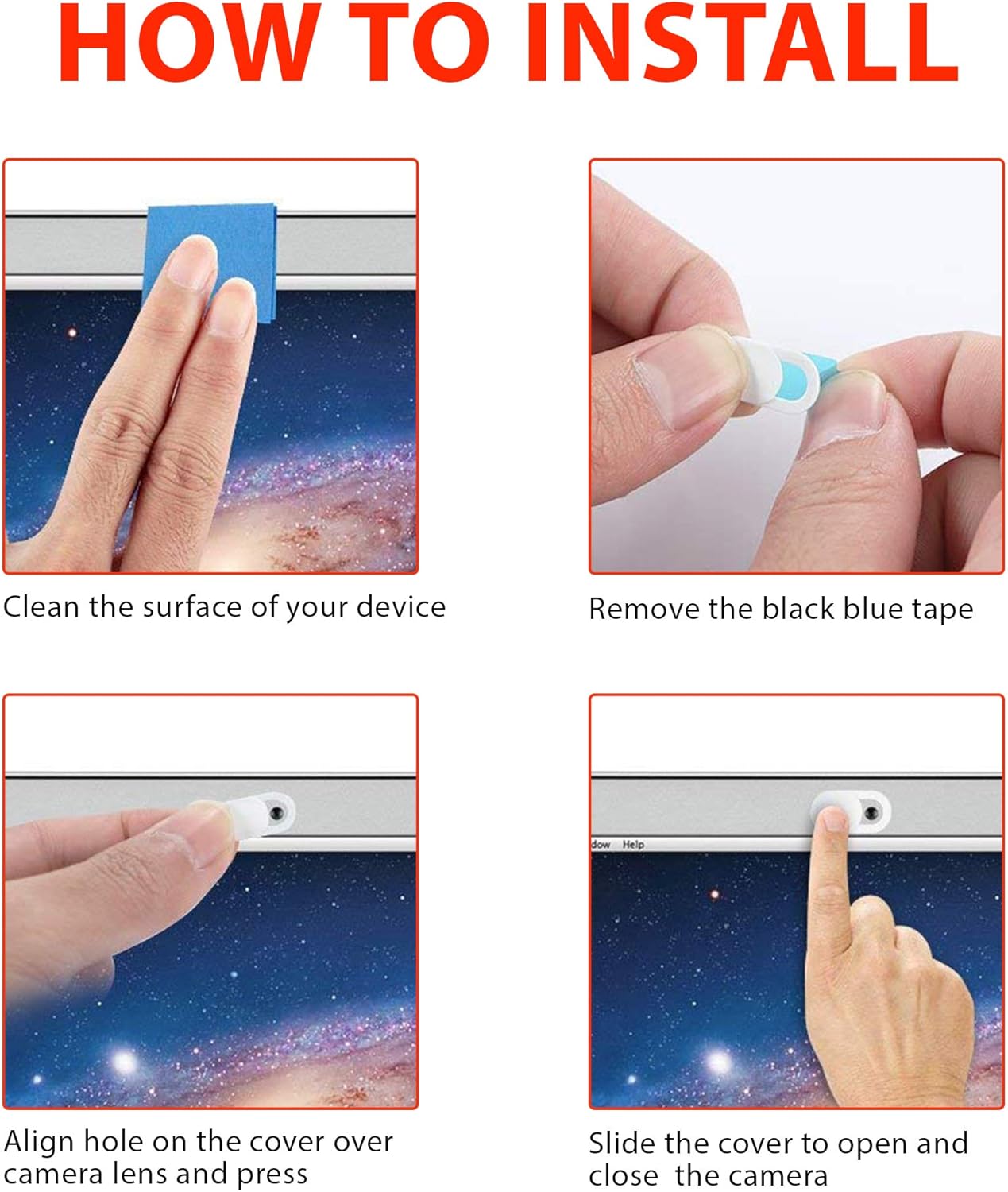 PHASEER Ultra Thin Webcam Privacy Cover - Adaptable for Laptop Tablets, iPad, Macbook Pro, Mac, Macbook air, iMac (3 Pcs, White) - Image 5