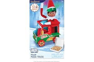 The Elf on the Shelf Polar Props Polar Pizza Truck - Elf Props and Accessories for Fun Pizza Elf Scenes - Scout Elf Not Included.