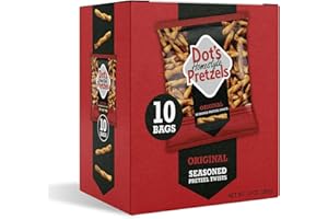 Dot's Homestyle Pretzels Original Seasoned Pretzel Twist Snack, 1oz Individually Sized Bag (10 Count)