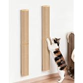 Aechonow 68" Wall Mounted Cat Scratcher,2Pcs of 34in Sisal Scratching Posts | Wood Cat Wall Scratcher,Cat Wall Furniture for Indoor Cats,Cat Wall Climber, Natural Sisal,Tall &amp; Sturdy Corner Climbing Pole