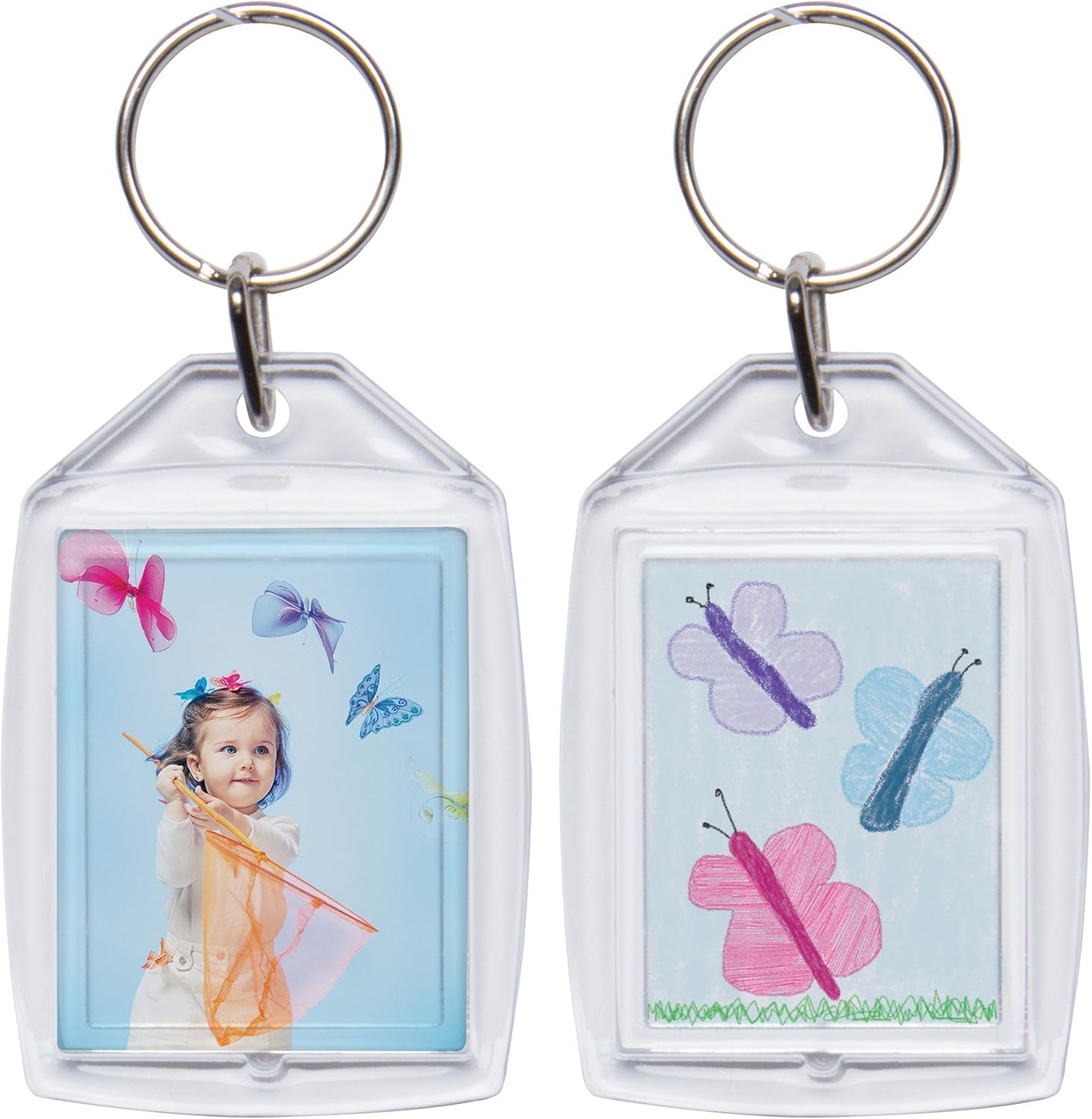 Acrylic Photo Snap-In Keychain - 25 Pack (2" x 3") at  Women’s Clothing store