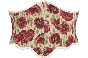 Scarlet Darkness Corset Belt for Women Vintage Renaissance Floral Underbust Corset