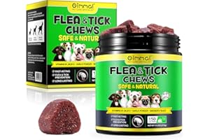 RSGRT Flea and Tick Prevention for Dogs Chewable, Dog Flea & Tick Control Supplement, Flea and Tick Chews for Dogs, Oral Flea and Tick Treats for Dogs (Duck Flavor 150pcs)