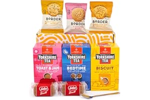 GIFTSYI Tea Gift Basket | Lotus Biscoff Cookies, English Tea Biscuits, British Tea Gift Sets for Women with Tea Lovers Gift Card and Teaspoon - UK Imported British Tea Gift Set