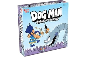 University Games, Dog Man Attack of The FLEAS Cooperative Board Game Based On The Popular Dog Man Book Series by DAV Pilkey for 2 to 6 Players Ages 6 and Up