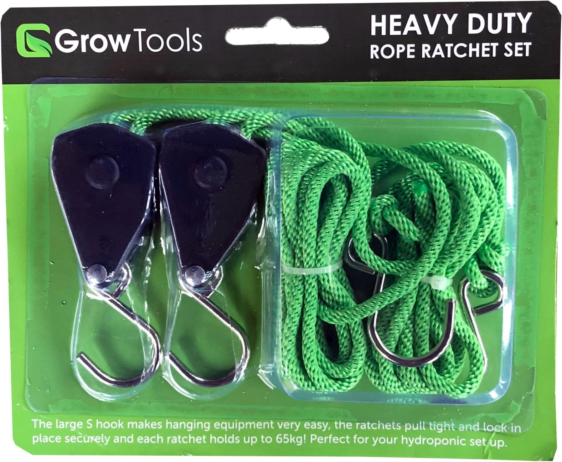 2 x Rope Ratchet YoYo Adjustable Hangers for Fan Filter Light Fitting up to 65 kgs