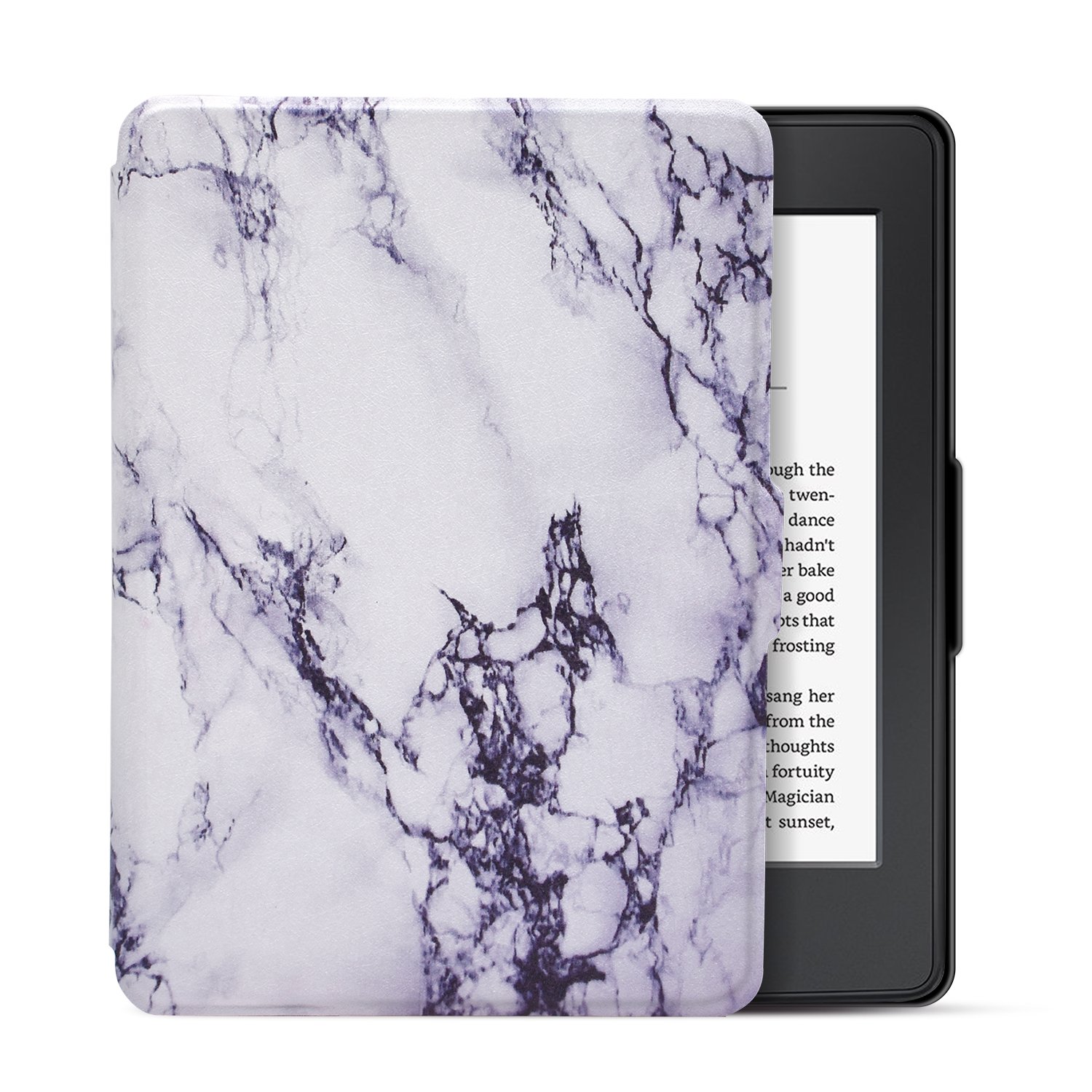 Dopup Case for Kindle Paperwhite, Slim and Light Smart Shell Cover for All-New Amazon Kindle Paperwhite, Folio Flip Style with Auto Sleep/Wake (White Marble)