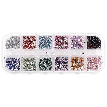 Strasssteine Glitzer Steine Steinchen 3d Nageldesign Nail Art Manikuere 3d Nagel Deko Sortier Box Set Amazon De Beauty