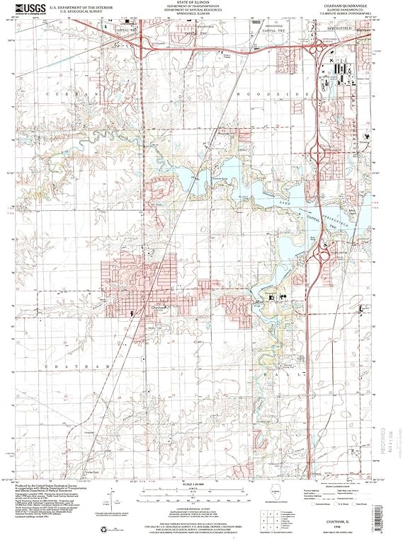 YellowMaps Chatham IL topo map, 124000 Scale, 7.5 X 7.5