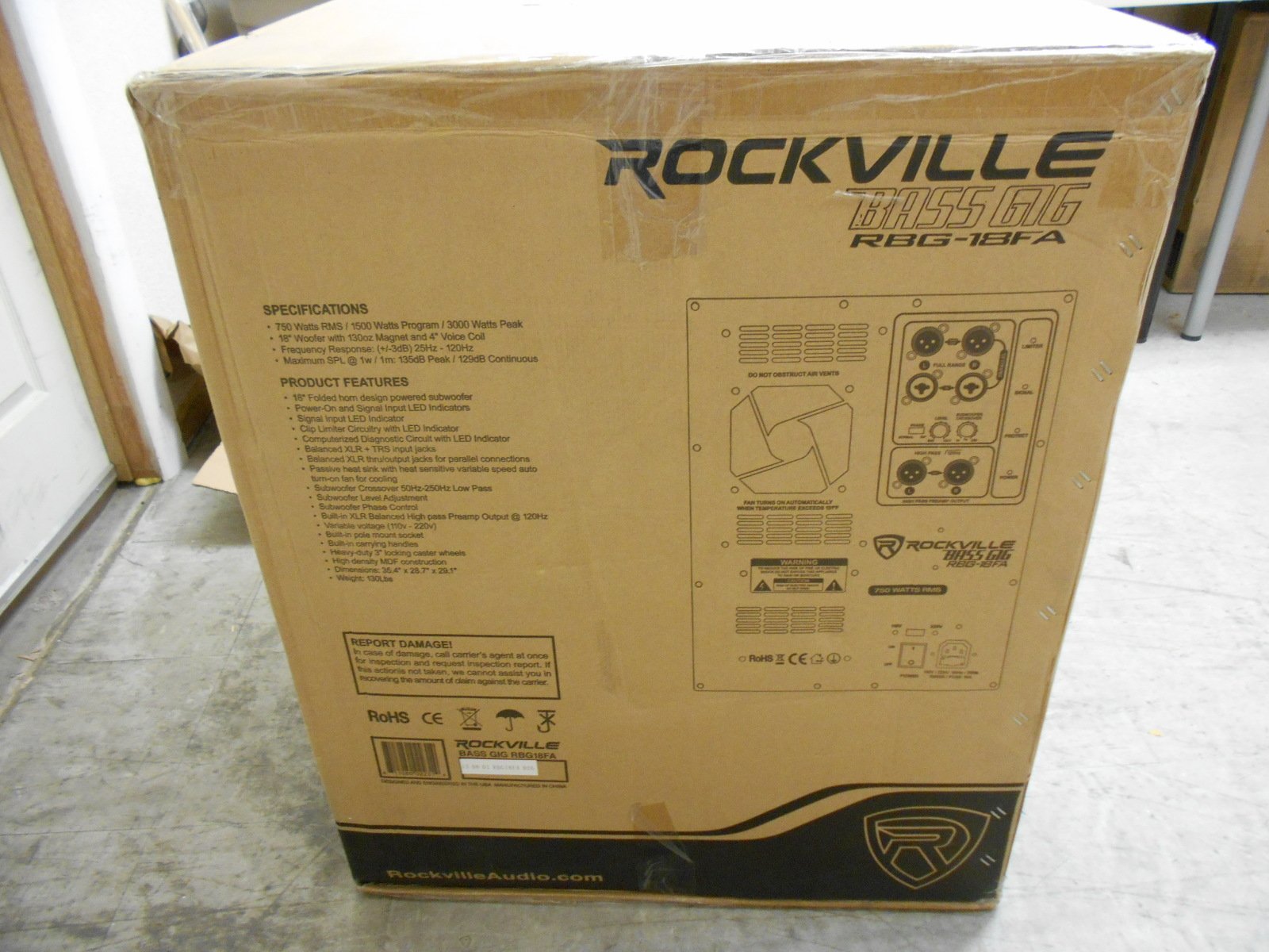 thumbnail image 2 of Rockville RBG18S 18" 2000W Powered Subwoofer With DSP - Perfect For Church/PA Systems 2 of 4