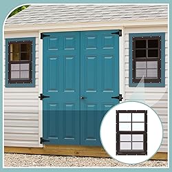Tandefio 2 Pcs 12'' x 18'' Brown Flush Mount Shed