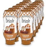 Smucker's Drizzle Caramel Artificially Flavored Syrup, 12 (20 Oz.) Bottles | Convenient squeeze bottles. No-mess caps. Ideal for coffee, ice cream, pancakes, waffles, cheesecakes, fruit &amp; more.