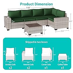 Muphyers 13-Piece Outdoor Patio Furniture Set with