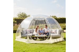 Lenotos Pop Up Bubble Tent, Instant Igloo Tent Suitable for 4-6 People, Screen House for Patios, Cold