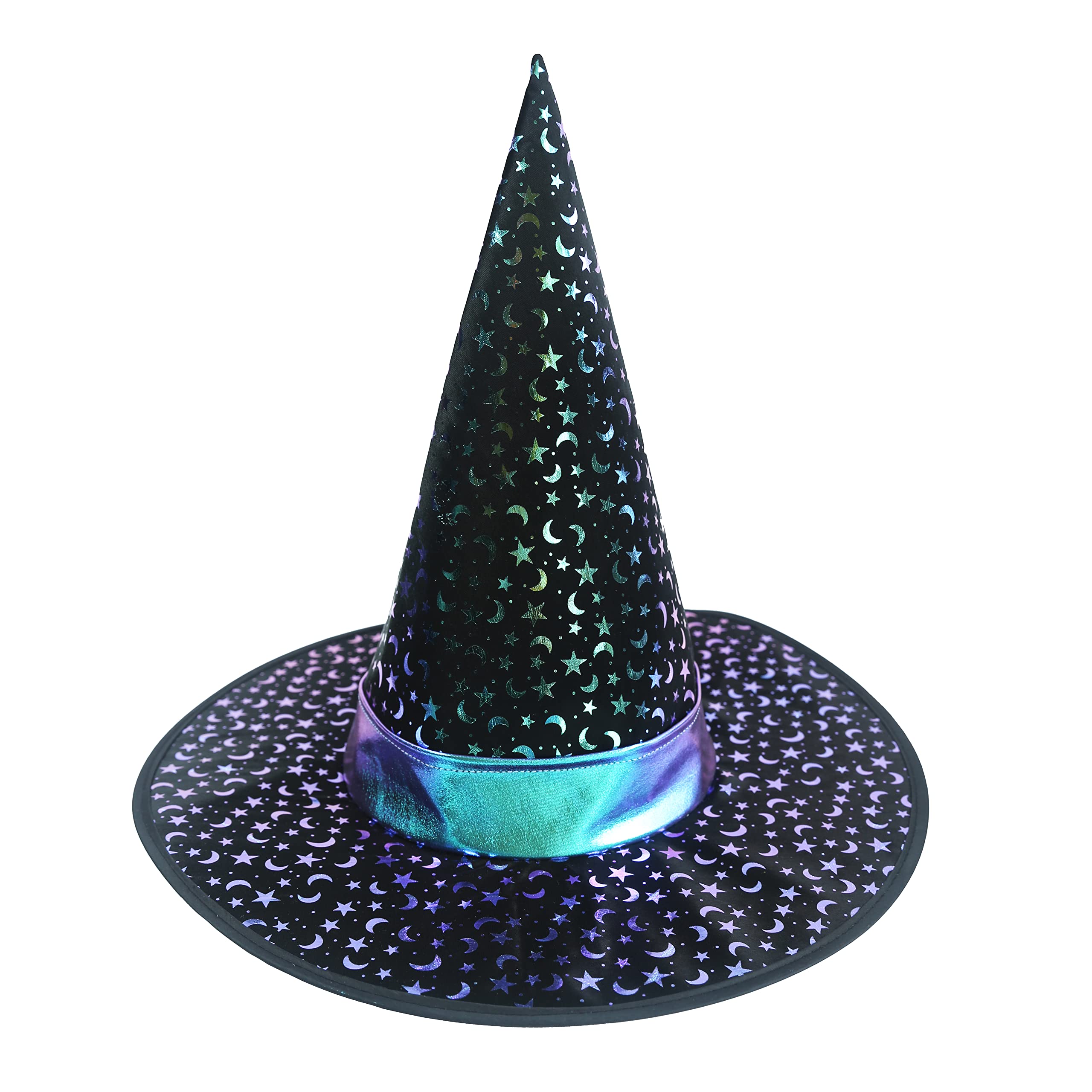 Hooin Halloween Witch Hat. Halloween Twinkling Party Hat with Color Changing Moon & Stars