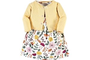 Hudson Baby Girls' One Size Quilted Cardigan and Dress