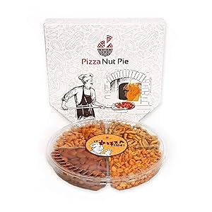 Pizza Nut Pie - Holiday Nuts Gift Basket – Mother's Day, Father's Day, Birthday, Party, Gifts for Him, Her, Summer Snack- Pretzels & Pizza Flavored Cashews, Almonds, & Peanuts, Kosher