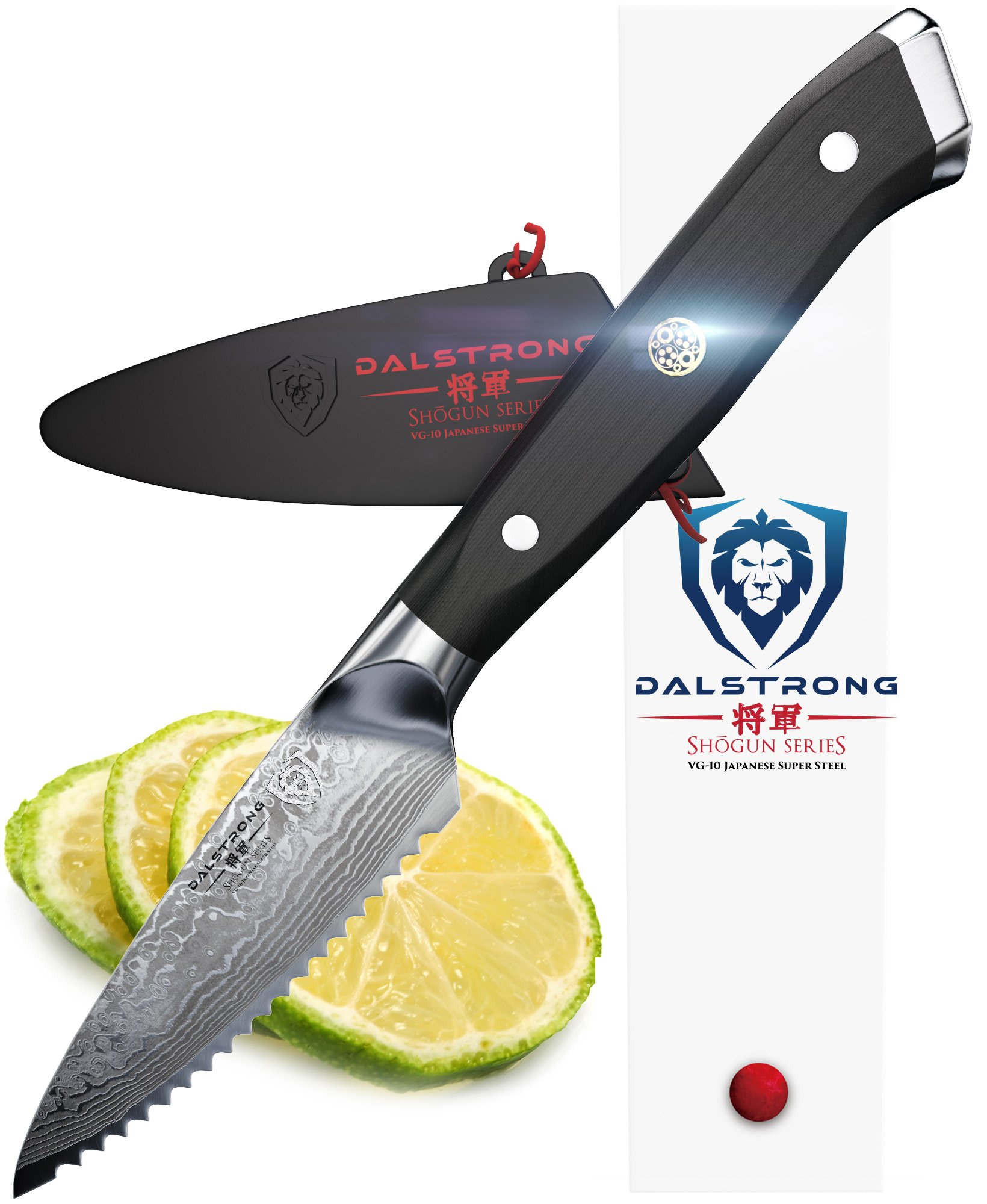 Dalstrong Serrated Paring Knife Shogun Series VG103.5" Sheath 600300992694 eBay