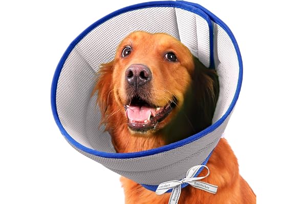Boomaker Extra Soft Dog Cone Alternative After Surgery, Breathable Dog Cones for Large Medium Small Dogs, Lightweight Recover