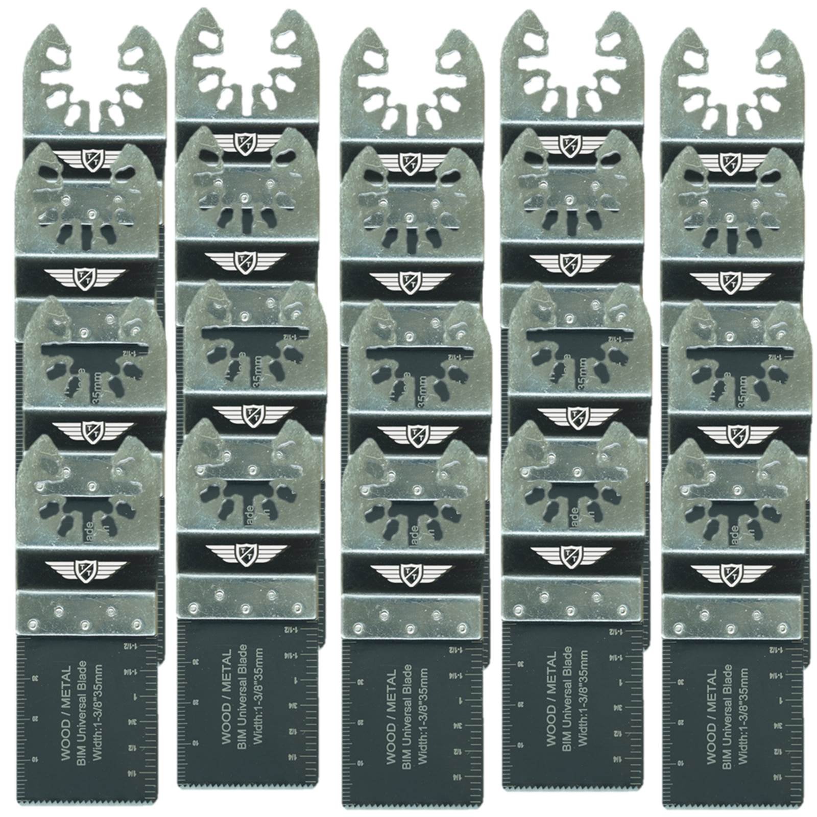 20 x TopsTools 35mm FA35B_20 Fast Fit Metal Cutting Blades Compatible with Dewalt Stanley Black and Decker Bosch Fein Multimaster Makita Milwaukee Parkside Ryobi Worx (Fast Change) Multitool