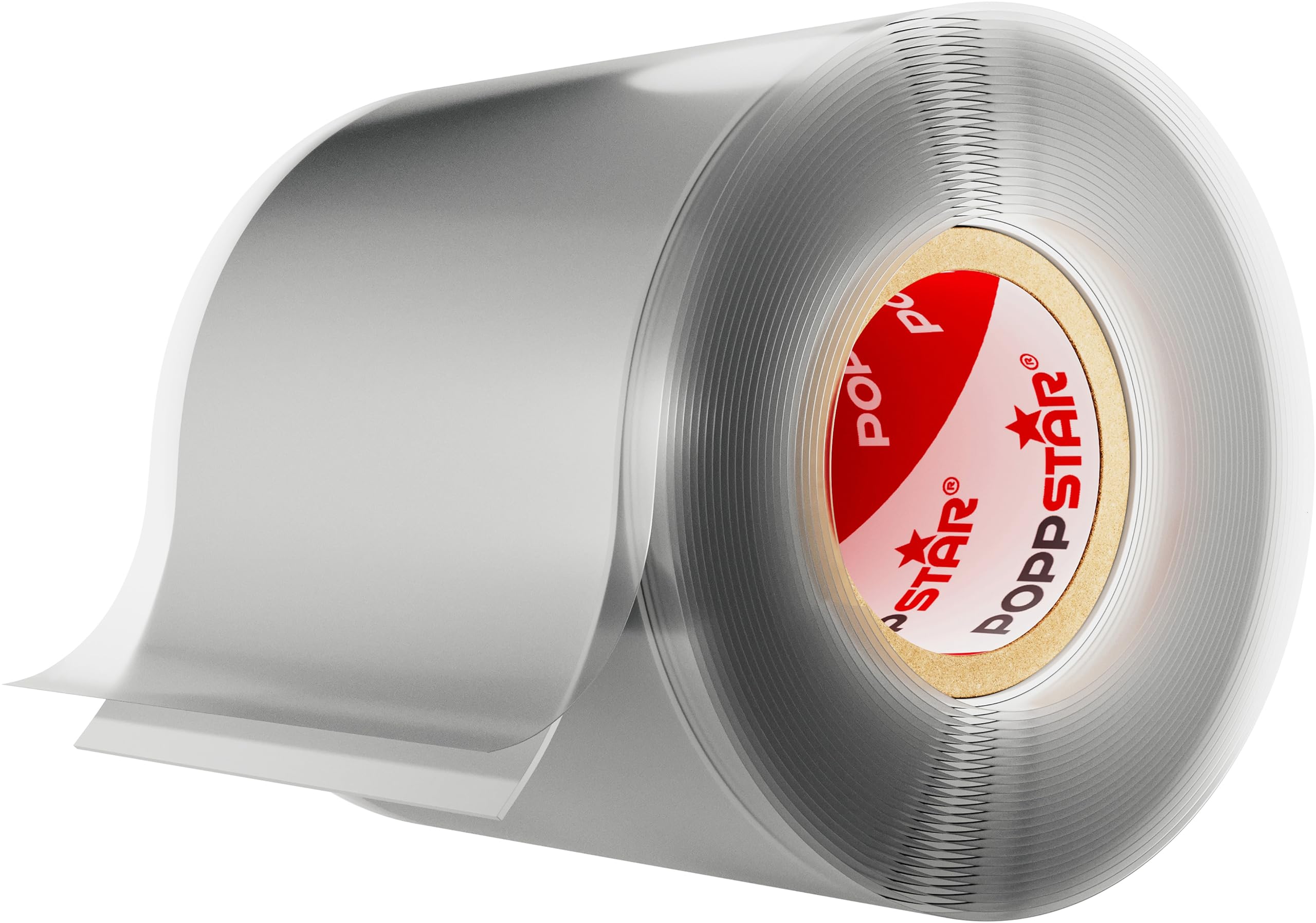 POPPSTAR Self-Fusing Silicone Band, Silicone Tape, 3m x 50mm, Sealing & Insulating Strip (water-tight, air-tight), grey, 1 Roll