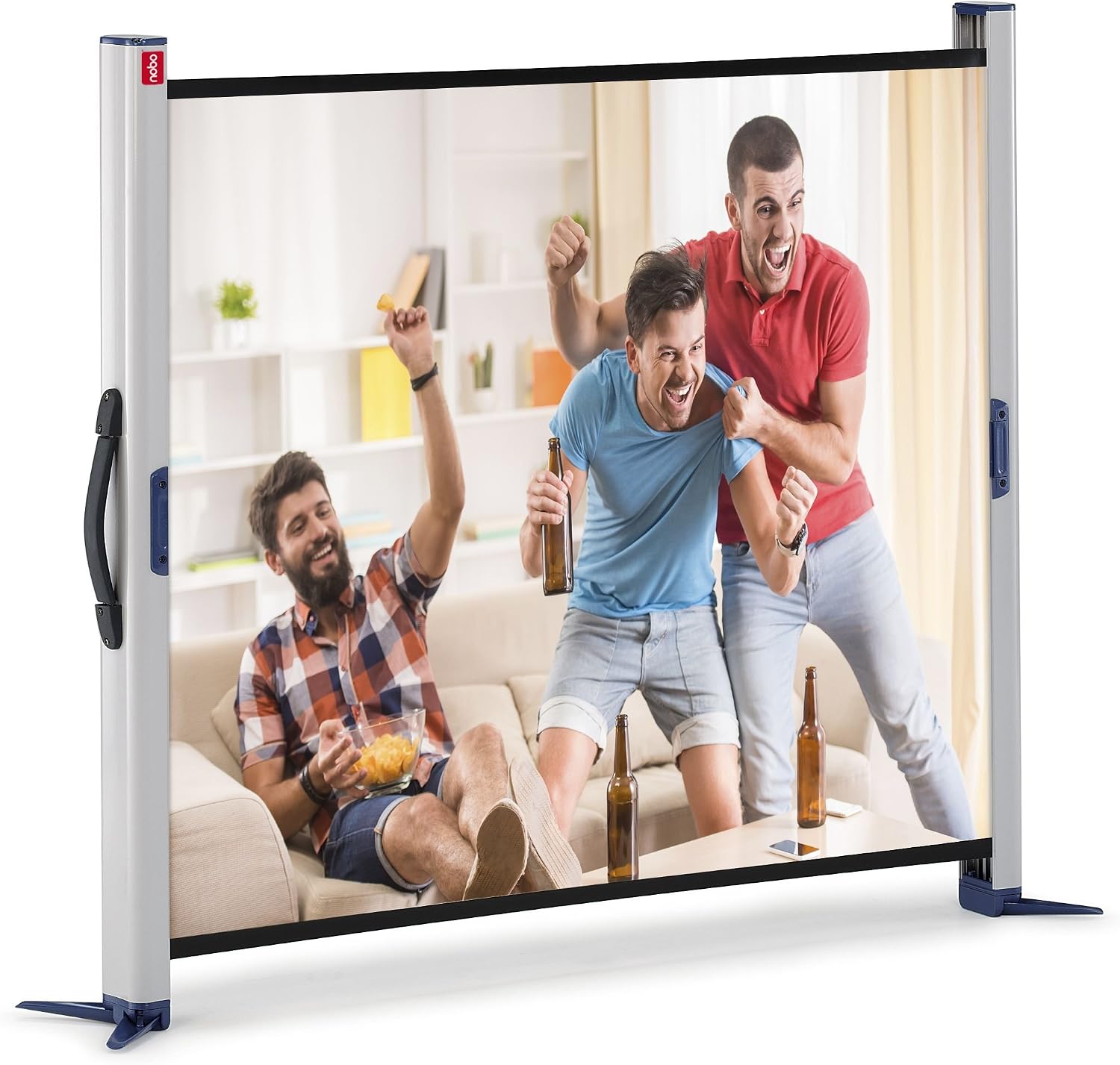 Nobo Ultra Portable Pop-Up projection screen Ideal for Mobile Presenting Matte White Surface With Mini Stand & Lightweight Aluminium Case - Image 3