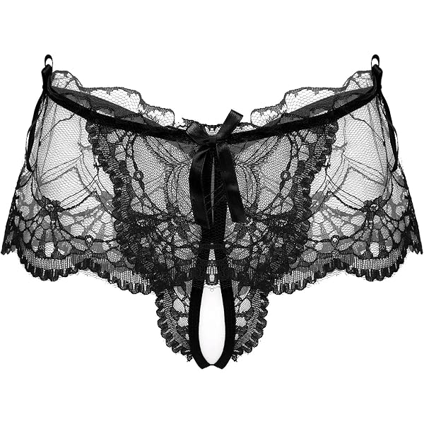 Intimo Maschile Sexy: Slip In Pizzo Con Basso Giro Vita E Pouch Imbottita. Modello A Perizoma/stringa In Poliestere Ed Elastan. Perfetto Per Occasioni Speciali O Per Sentirsi Sempre A Proprio Agio.